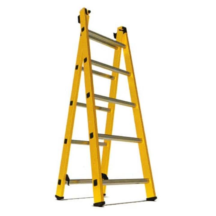 نردبان 10 پله الگانت 2 تکه کشویی 3متری آلومینیومی آلوم پارس پله